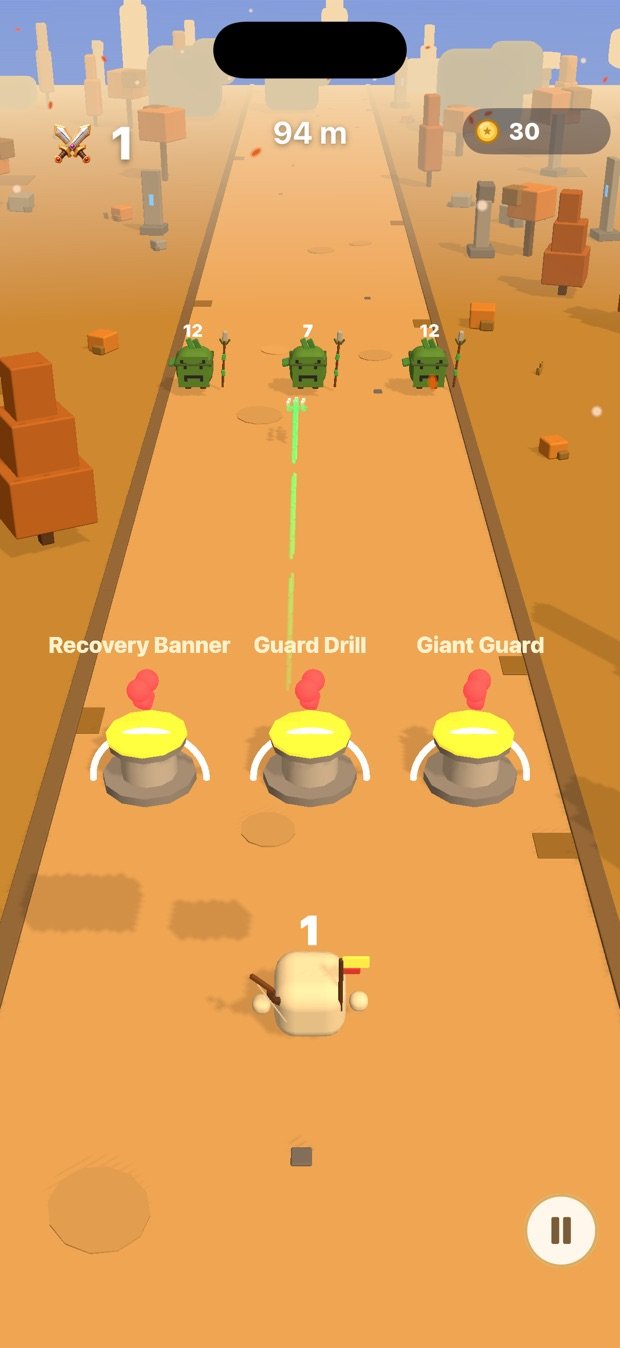 Three relic pedestals after a boss kill